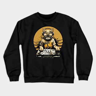 DJ Retro Cat Crewneck Sweatshirt